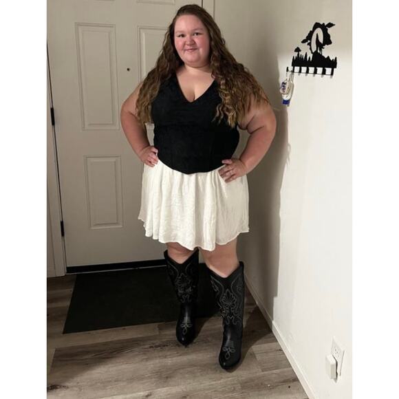 New! Never worn! TORRID Western Knee Boot Extra Wide Calf Black Size 8 - Picture 9 of 11